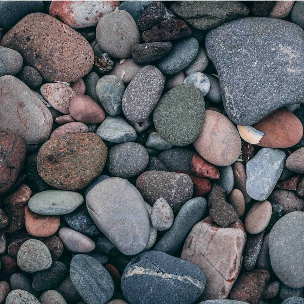 Images of rocks representing content on fluid website