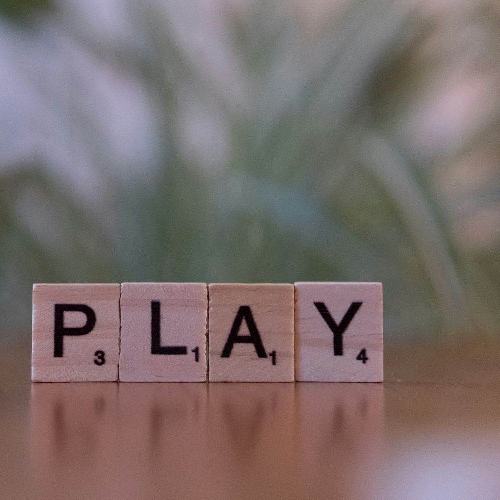 Image of words saying play for second playground site